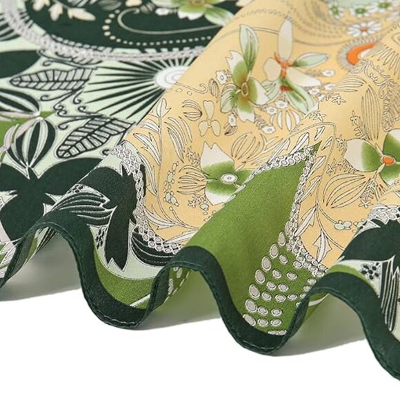 Green-st Patrick's Day silk scarf  21'' x 21'' - Picture 6 of 6